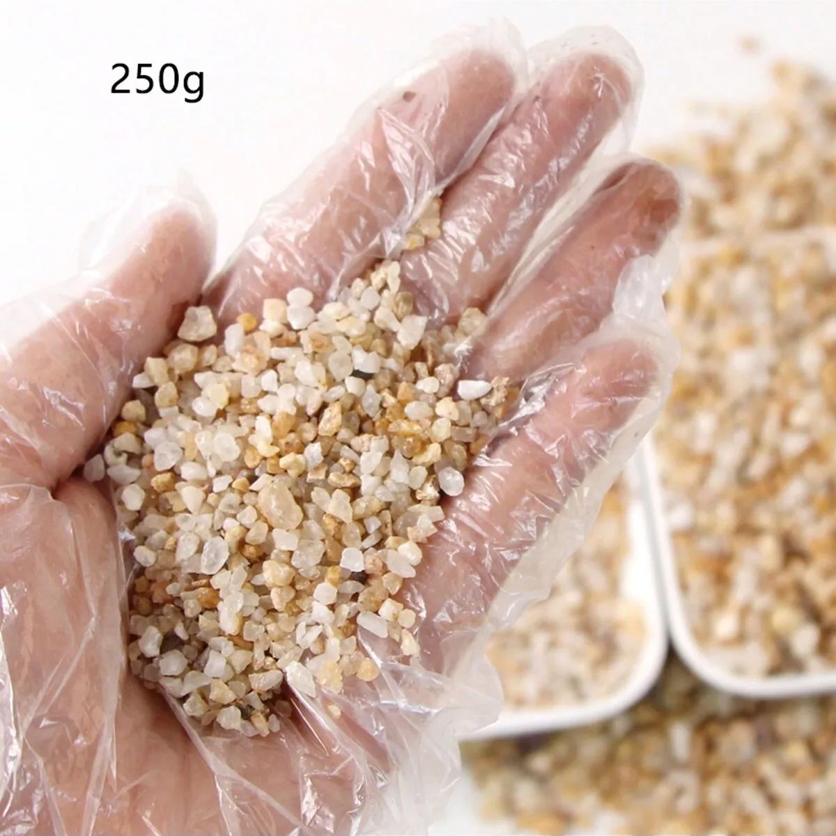 1 قطعة-250 جرام بلورات الطبيعي - مراجعة Aquarium Marine Sand وسعره