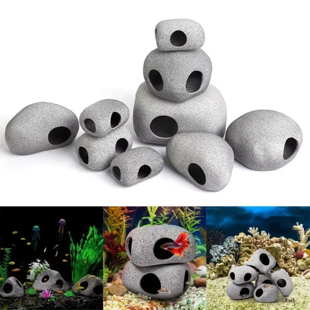 صخرة مخبأ للأحواض المائية من ا - مراجعة Aquarium Marine Sand وسعره