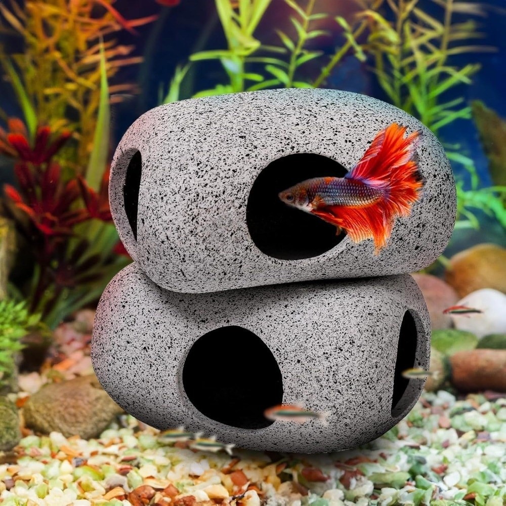 صخرة مخبأ للأحواض المائية من ا - مراجعة Aquarium Marine Sand وسعره