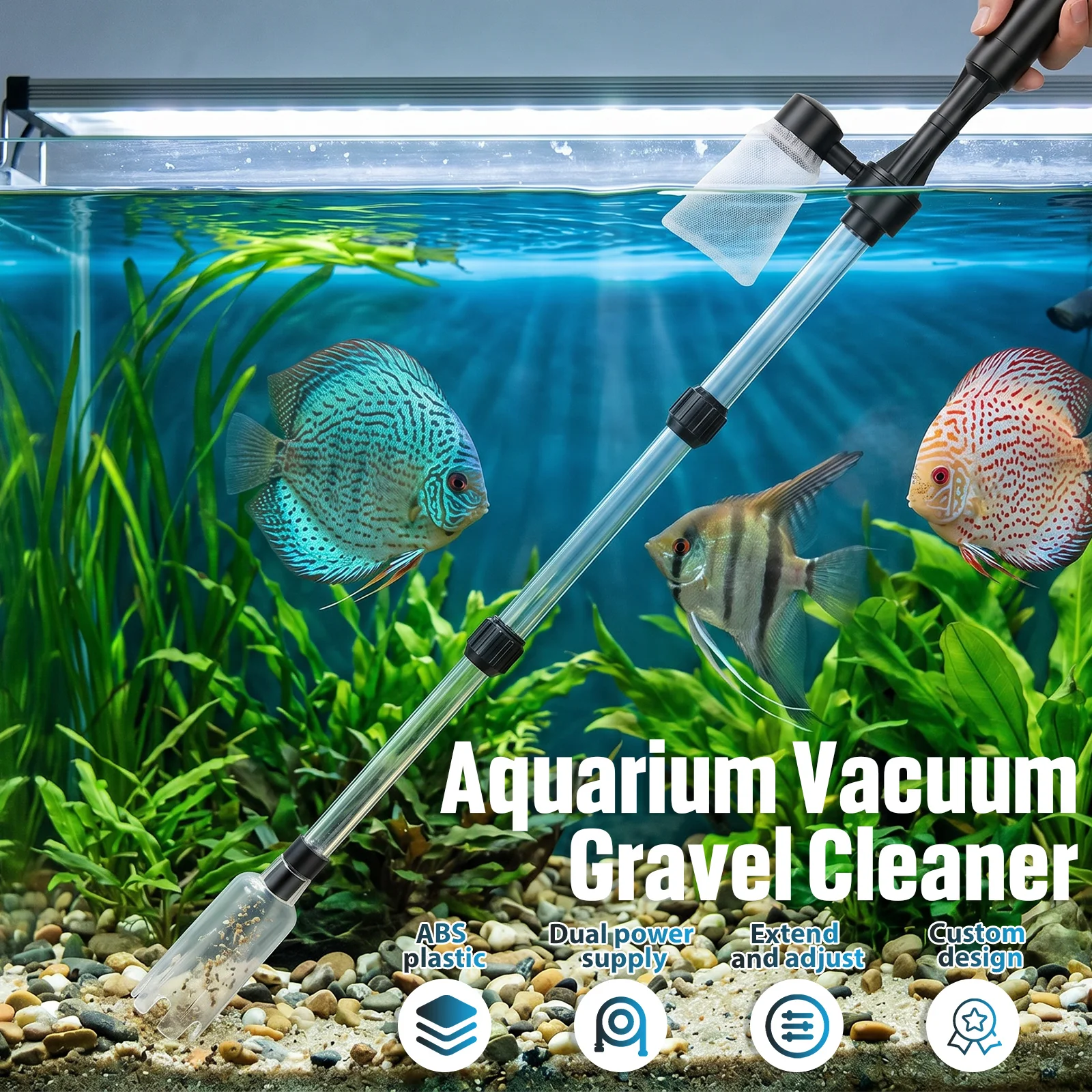 منظف حوض السمك بالشفط 3 في 1 م - مراجعة Aquarium Marine Sand وسعره