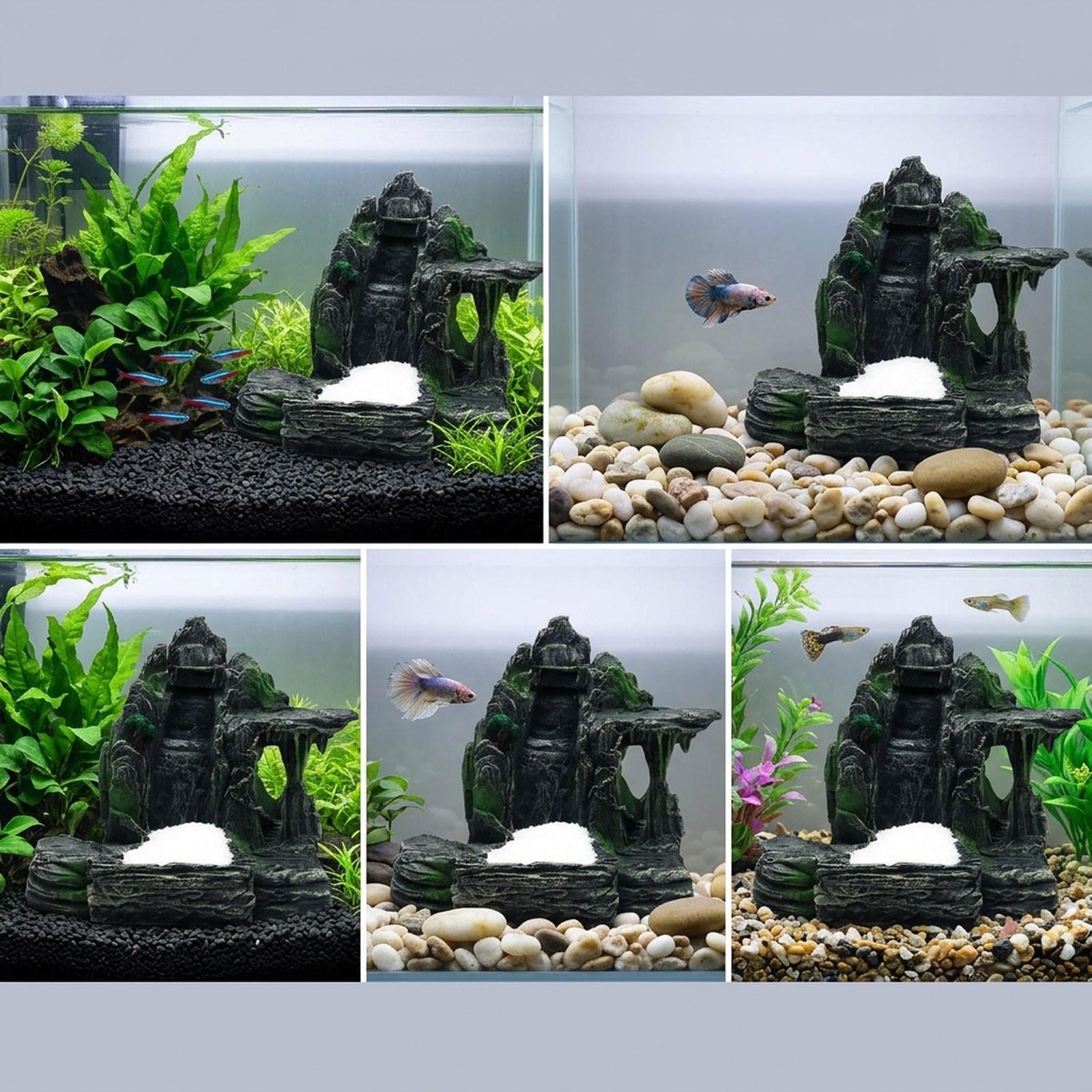 إكسسوارات أحواض السمك، ديكورات - مراجعة Aquarium Marine Sand وسعره