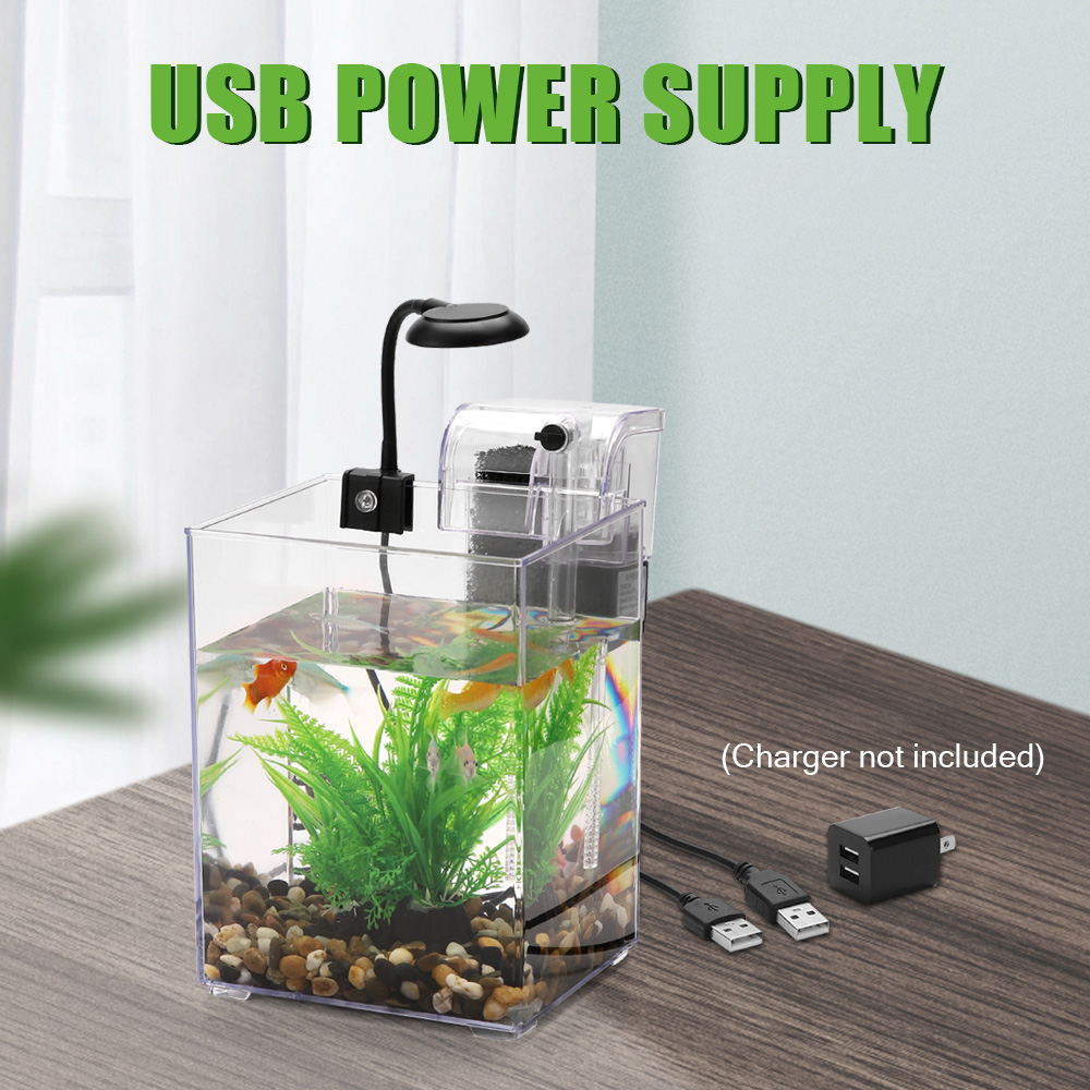 طقم خزان أسماك سطح مكتب USB لغ - مراجعة Marine Aquarium With Sump وسعره